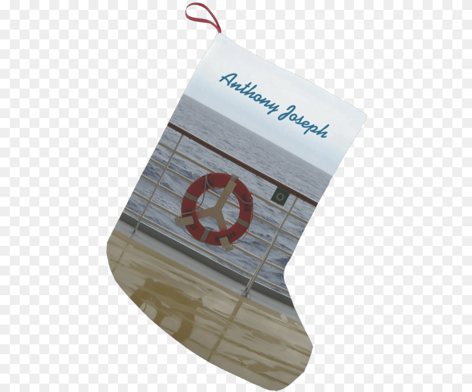 Ship Railing Personalized Christmas Stocking Der Gelnder Gewohnheit Kleiner Weihnachtsstrumpf, Clothing, Hosiery, Christmas Decorations, Festival Free Png