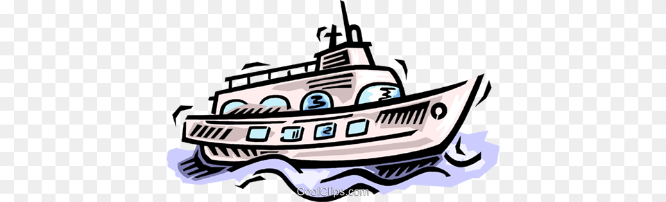 Ship Royalty Vector Clip Art Illustration, Transportation, Vehicle, Yacht, Boat Free Transparent Png