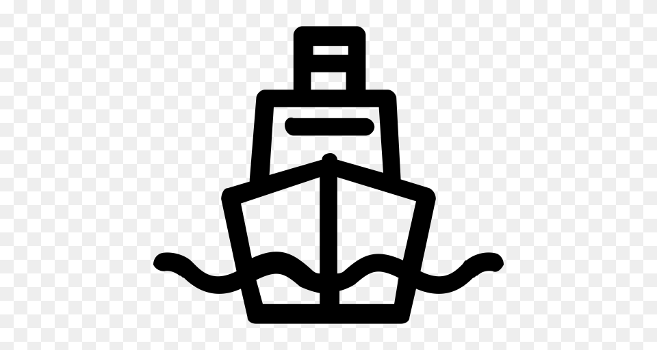 Ship Shipping Steamboat Icon With And Vector Format For, Gray Free Transparent Png