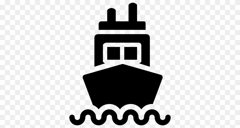 Ship Steamboat Steamship Icon With And Vector Format, Gray Png Image