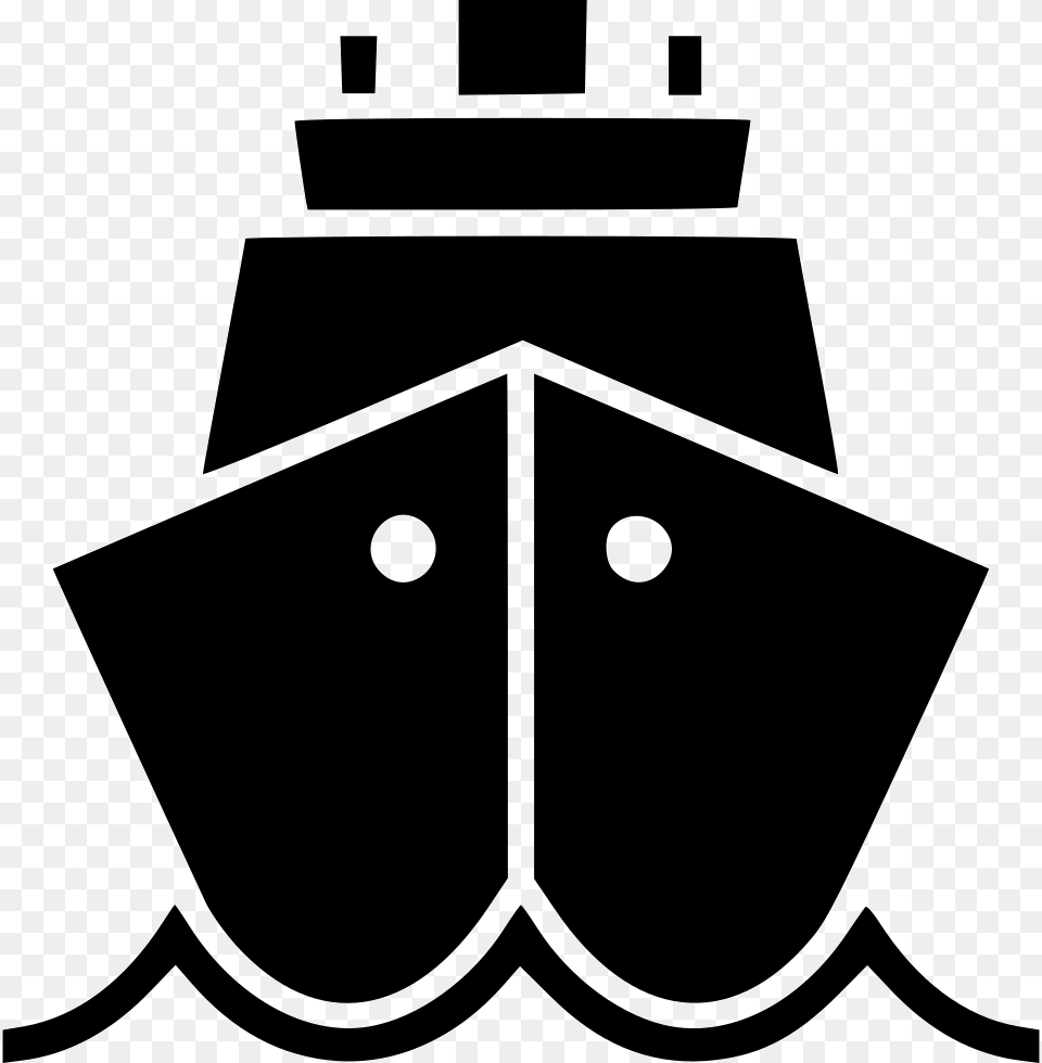 Ship Travel Shipping Sea Svg Icon Sea Shipping Icon Black, Stencil Free Png Download