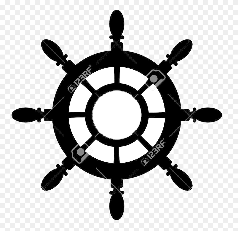 Ship Wheel Collection Of Ships Silhouette More Than Ship Wheel Silhouette, Chandelier, Lamp Png Image