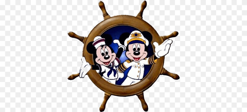 Ship Wheel Free Mickey Mouse Clipart Captain Transparent Ship Steering Wheel Silhouette, Baby, Person, Pirate Png