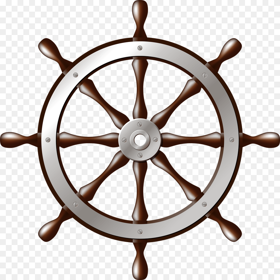 Ship Wheel Silver Clip Art, Disk Png