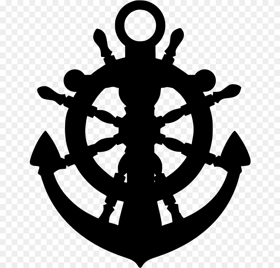 Ship Wheel Vector, Gray Png