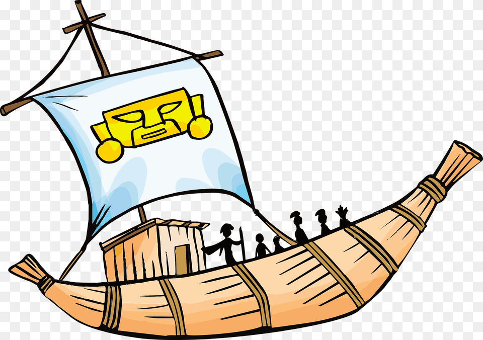 Ship With Ra Symbol On The Sail Clipart, Person, Furniture, Boat, Sailboat Free Png Download