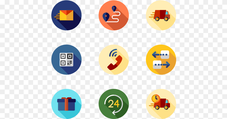 Shipping And Delivey Trip Icons, Text Free Png