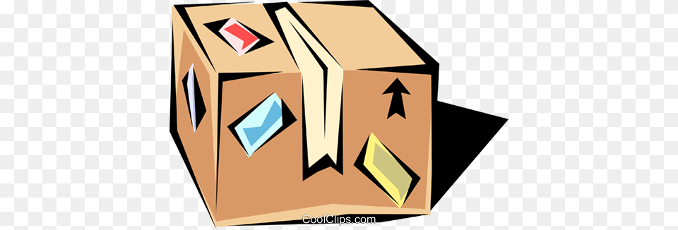 Shipping Cases Royalty Vector Clip Art Illustration, Box, Cardboard, Carton, Package Png Image