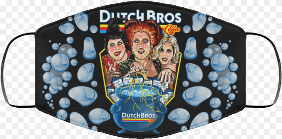 Shipping Hocus Pocus Dutch Bros Coffee Halloween Face Alice In Wonderland The Cat Face Mask, Accessories, Adult, Female, Person Png