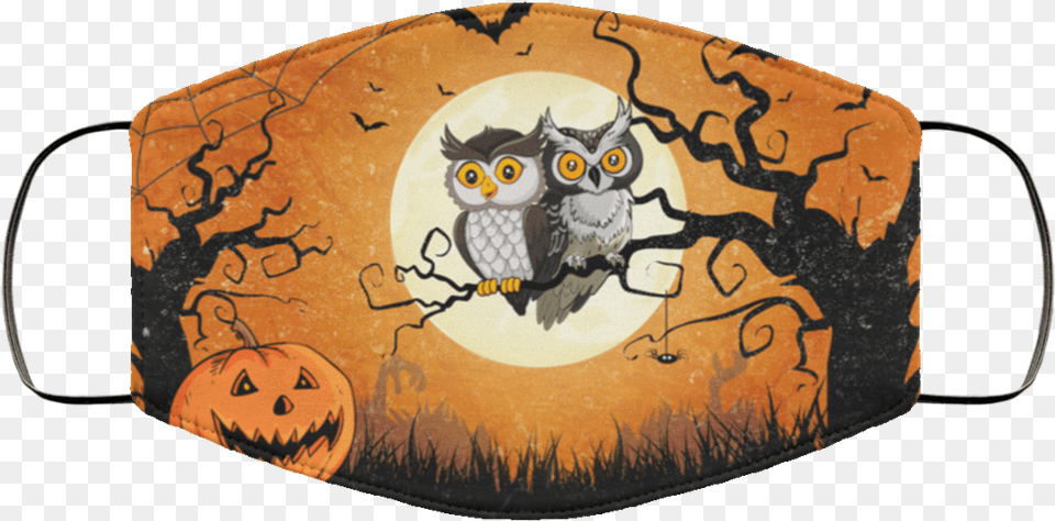 Shipping Owl Halloween Couple Pumpkin Face Mask Cute Owl, Accessories, Animal, Bird Free Transparent Png