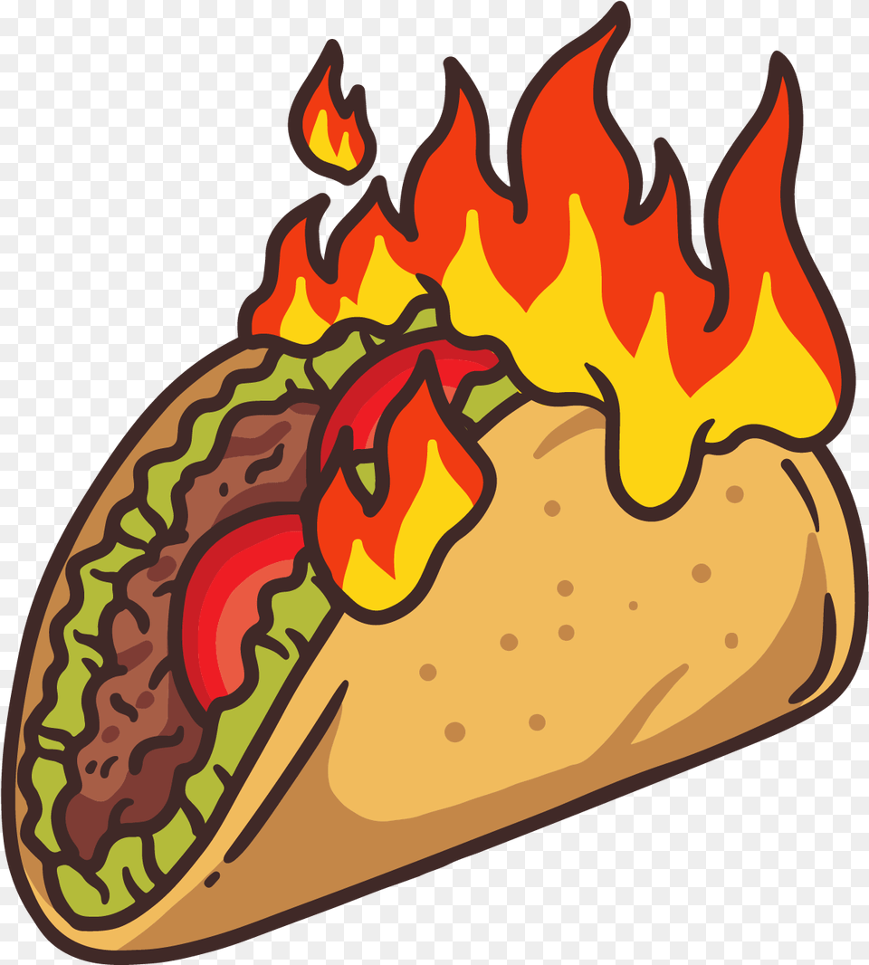 Shipping Policy U2013 Burnt My Taco Taco Clipart Fire, Food, Dynamite, Weapon Free Png Download