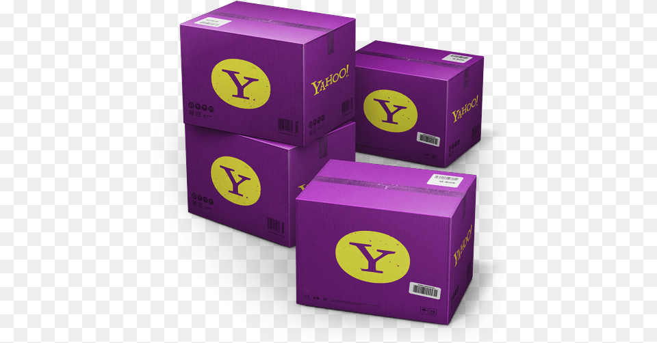 Shipping Yahoo Icon Yahoo Mail, Box, Cardboard, Carton, Purple Free Transparent Png