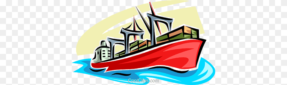 Ships Carrying Cargo And Freight Royalty Free Vector Clip Art, Transportation, Vehicle, Watercraft, Barge Png