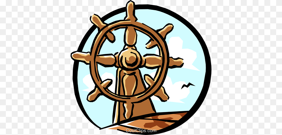 Ships Steering Royalty Vector Clip Art Illustration, Steering Wheel, Transportation, Vehicle, Animal Free Png
