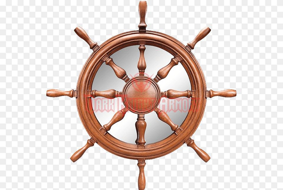 Ships Wheel Mirror Black And White Ship Wheel Clipart, Steering Wheel, Transportation, Vehicle, Chandelier Free Png