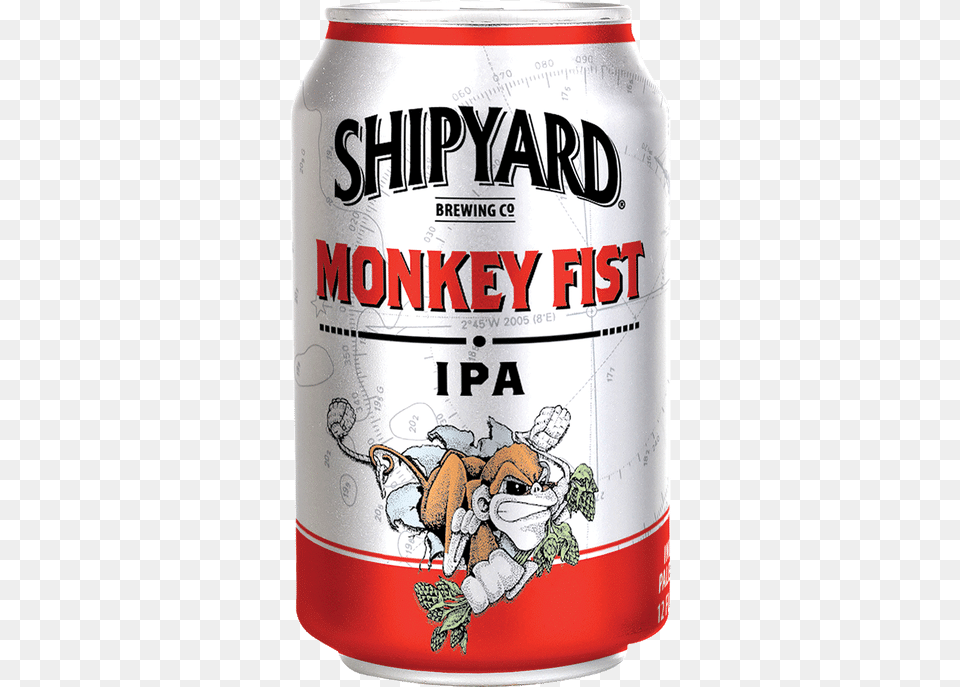 Shipyard Monkey Fist Ipa Shipyard Brewing Company, Alcohol, Beer, Beverage, Lager Png Image