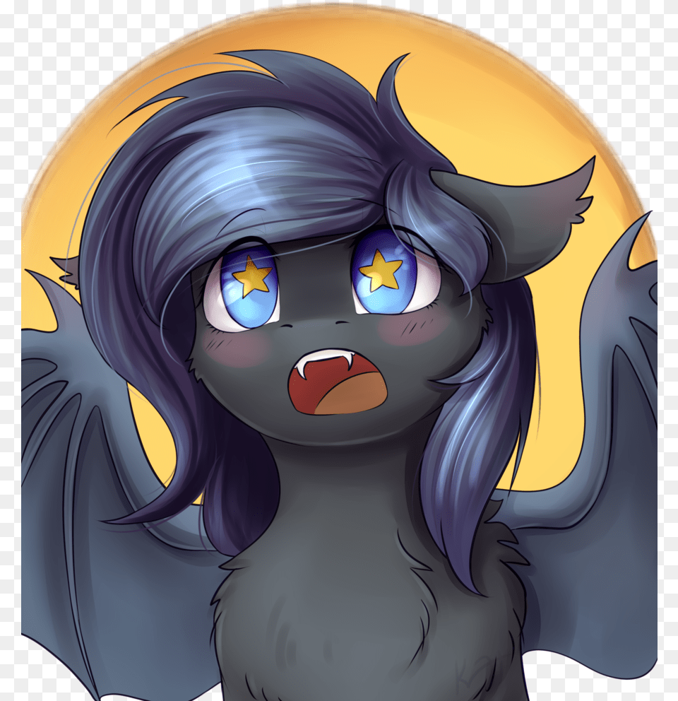 Shiro Roo Bat Pony Bat Pony Oc Blushing Oc Oc Cartoon, Book, Comics, Publication, Person Png Image