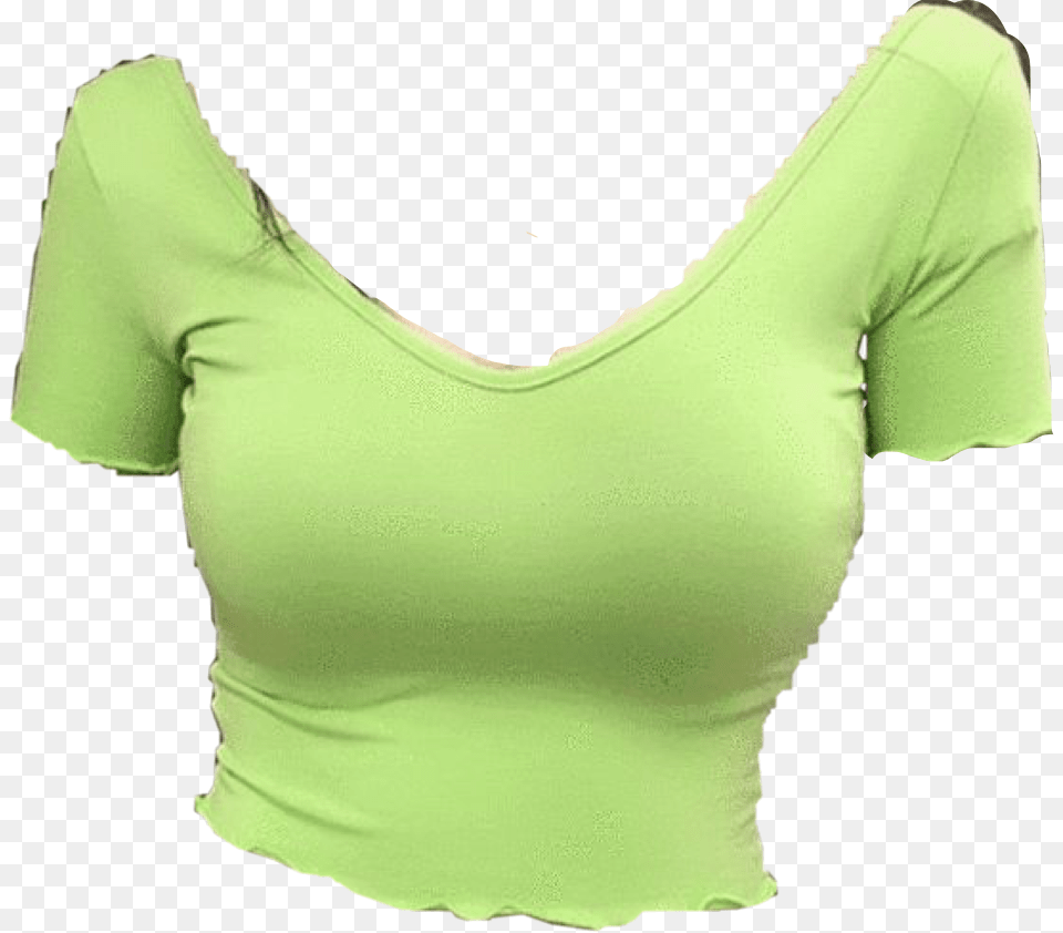 Shirt Aesthetic Tumblr Clothes Green Greenshirt Aesthetic Green Clothes, Adult, Blouse, Clothing, Female Free Png