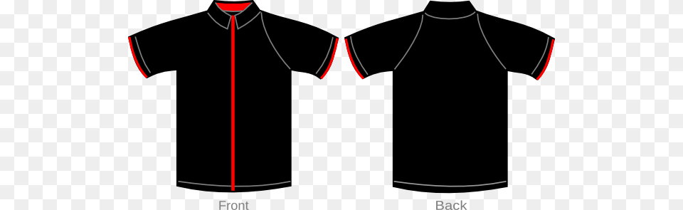 Shirt Black With Red Zipper Clip Art, Clothing, T-shirt Free Png Download