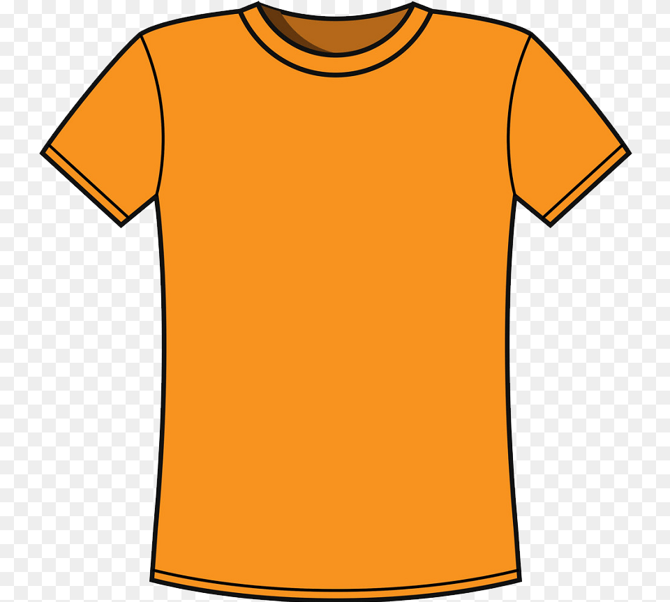 Shirt Clipart Clipartworld Orange Shirt Clip Art, Clothing, T-shirt, Person Png Image