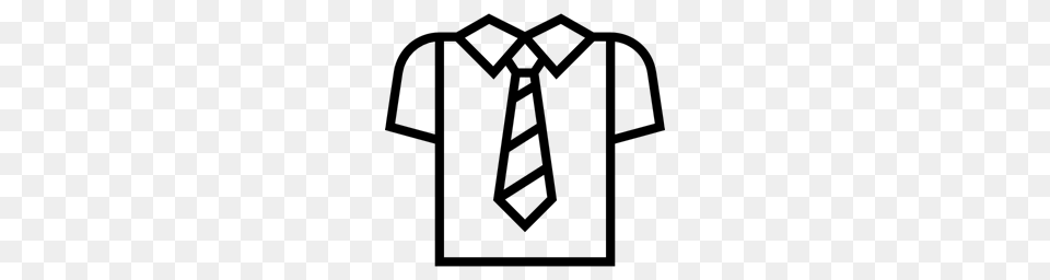 Shirt Clothes Business And Finance Fashion Uniform Tie Icon, Gray Free Transparent Png