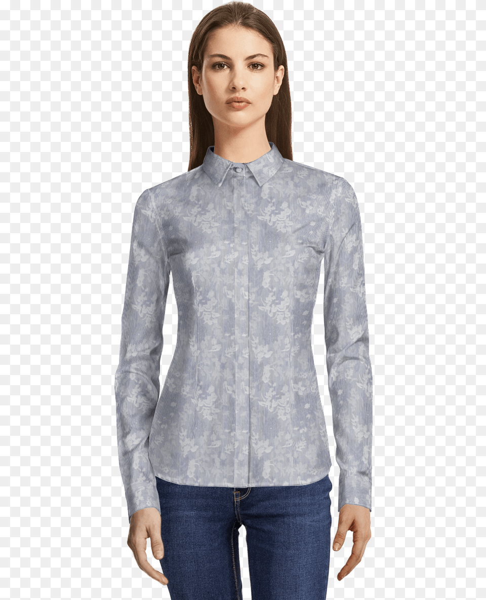 Shirt Collar With Stand For Women, Blouse, Clothing, Sleeve, Long Sleeve Free Png