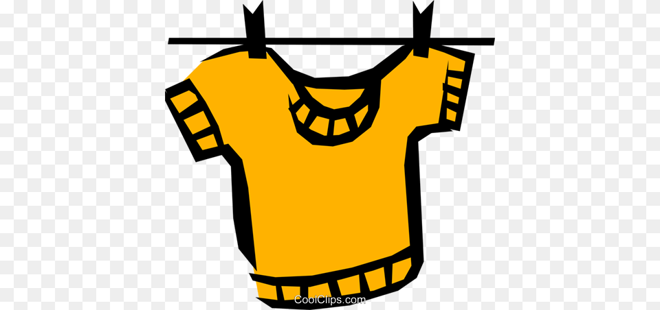 Shirt Hanging On A Clothesline Royalty Vector Clip Art, Blouse, Clothing, T-shirt, Animal Free Transparent Png