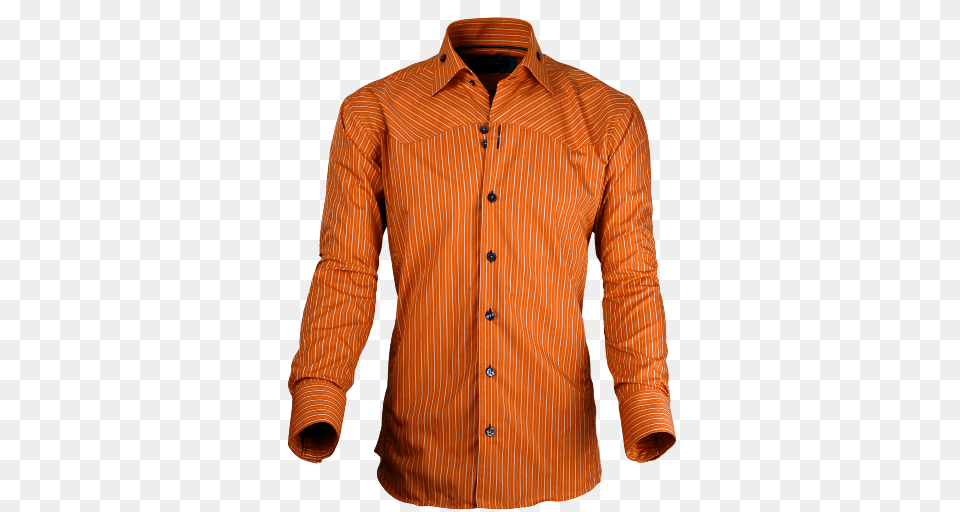 Shirt Orange, Clothing, Dress Shirt, Long Sleeve, Sleeve Png Image