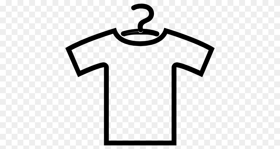 Shirt Outline T Shirt Fashion Hanger Clothes Hanger Shirt Icon, Gray Free Png