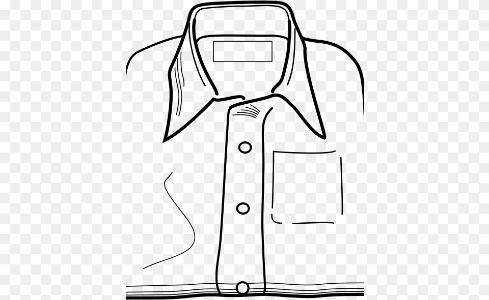 Shirt Outline Vector Clip Art Clothes Clipart Black And White, Gray Png Image