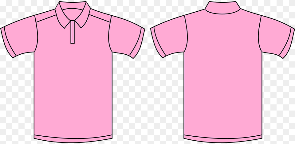 Shirt Pink Template Polo Shirt Plain Pink, Clothing, T-shirt Png Image