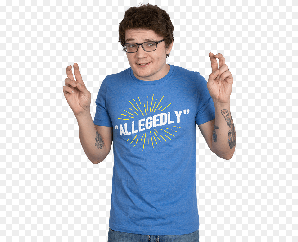 Shirts But Most Importantly New Achievement Hunter Allegedly Shirt, Tattoo, Person, Hand, Skin Free Png