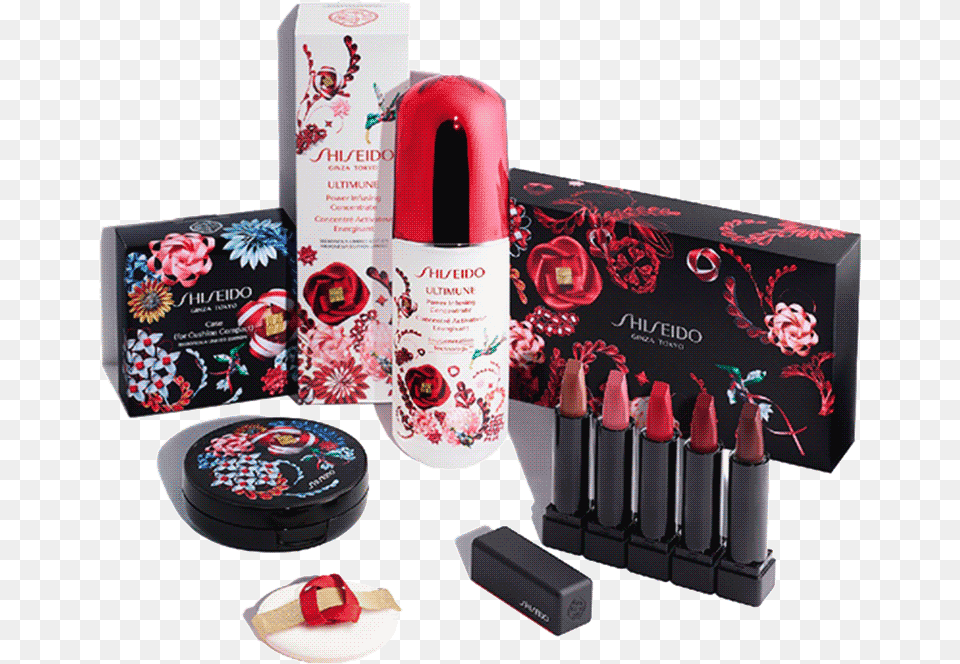 Shiseido Ribbonesia Beauty Is A Gift Collection Shiseido Christmas Set 2018, Cosmetics, Lipstick, Flower, Plant Free Png Download