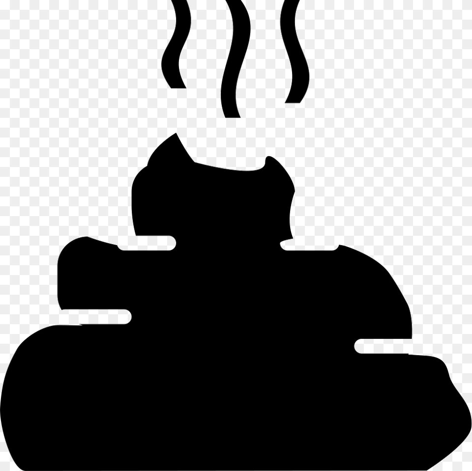 Shit Crap Poop Icon Silhouette, Stencil Free Png Download