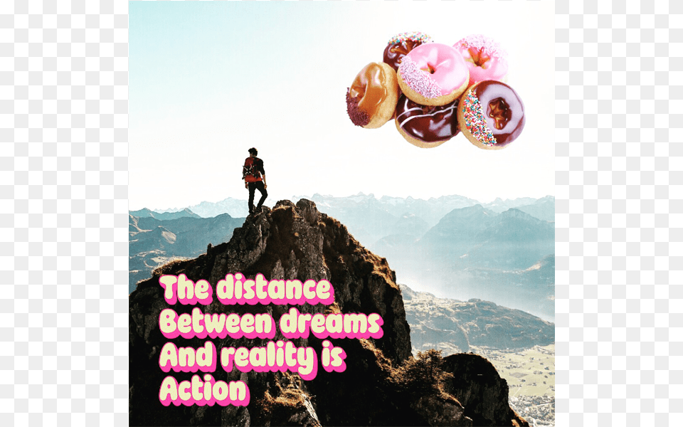 Shitty Affirmations Altitude And Elevation Coffee, Food, Sweets, Person, Donut Free Png Download