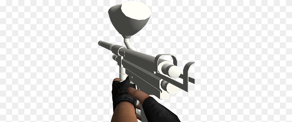 Shitty Paintball Gun Model Airsoft Gun, Lighting, Person, Weapon, Firearm Png Image