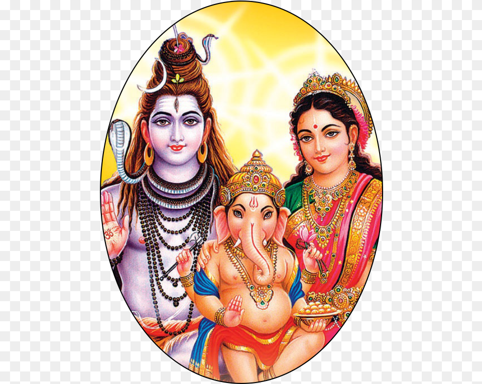 Shiv Parivar Shiv Parvati And Ganesh, Photography, Woman, Adult, Person Png Image
