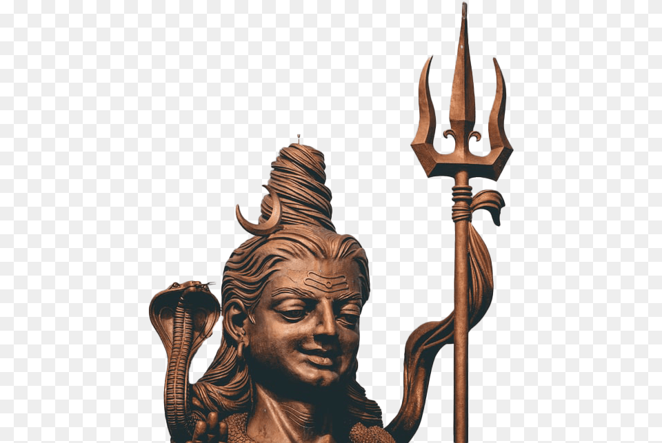Shiva Photo Shiva, Bronze, Weapon, Trident, Person Free Png Download