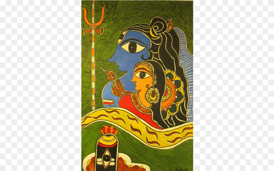 Shiva Shakti Illustration, Art, Painting, Modern Art, Baby Free Png Download