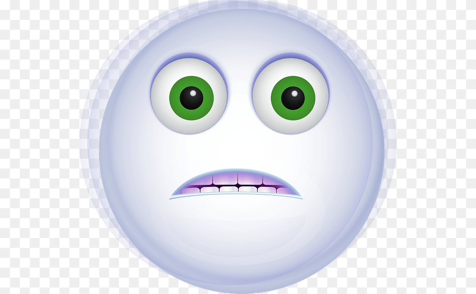 Shiver Emoticon Smiley Emoji Smiley, Sphere, Plate, Photography Png Image