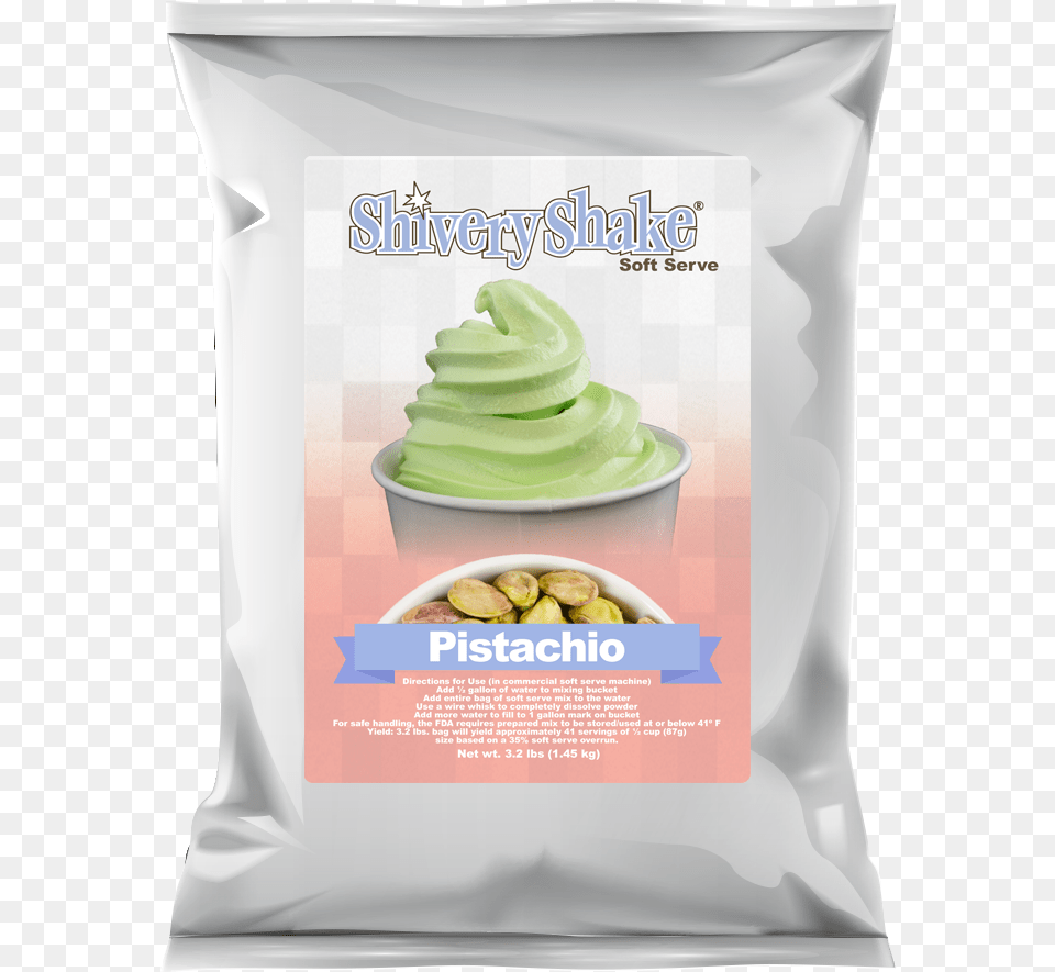 Shivery Shake Pistachio Soft Serve Mix For Use In Commercial Milkshake, Cream, Dessert, Food, Ice Cream Free Png