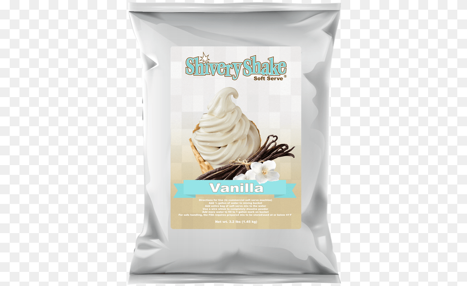 Shivery Shake Vanilla Soft Serve Mix Milkshake, Cream, Dessert, Food, Ice Cream Free Png