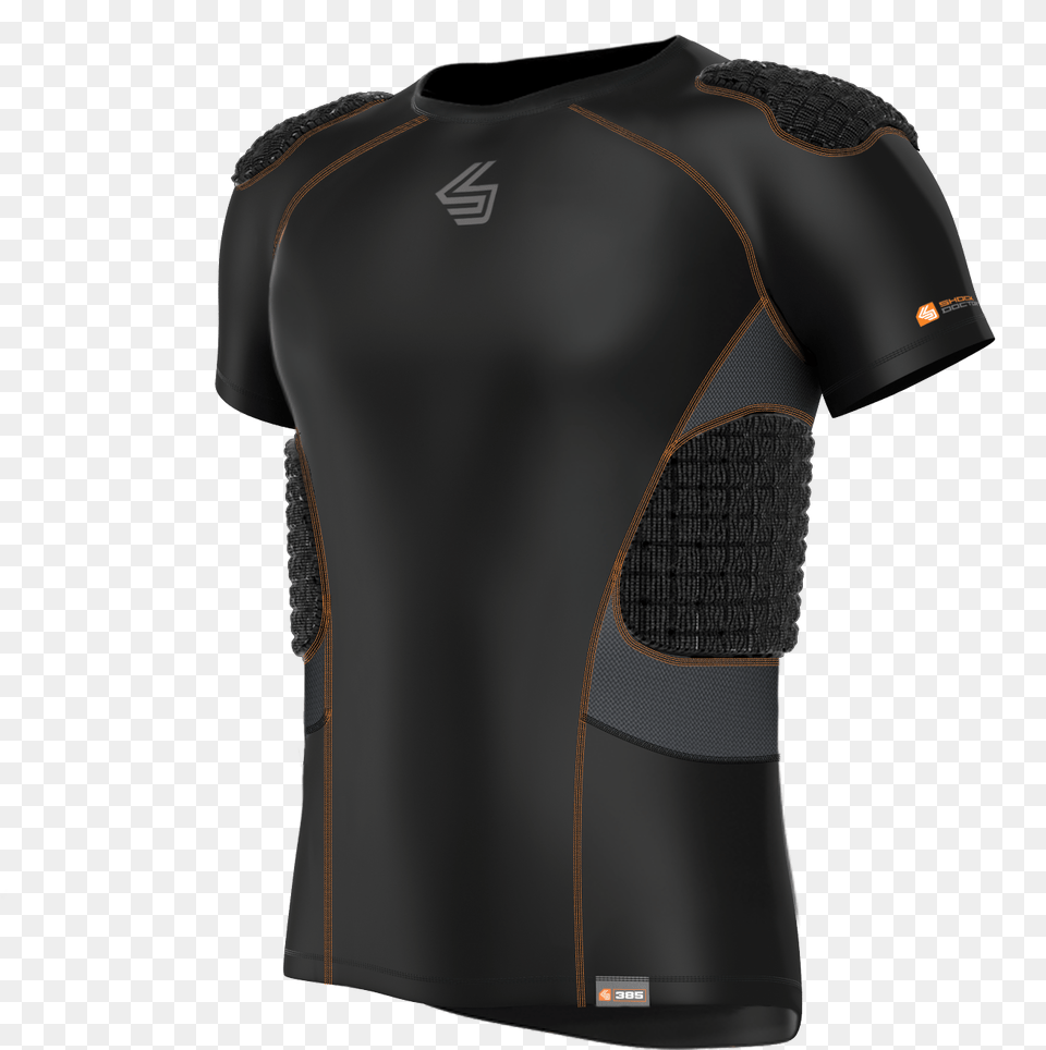 Shock Doctor Core Shockskin 5pad Shirt Blackgrey, Clothing, Jersey, Appliance, Blow Dryer Free Png Download