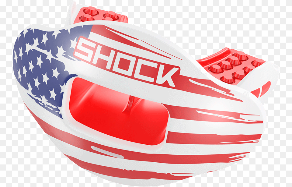Shock Doctor Max Airflow 20 Lip Guard Usa Flag American Football Mouth Guard, Helmet, Car, Transportation, Vehicle Png Image