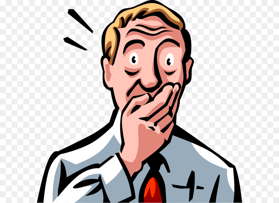 Shocked Man With Hand Over Mouth, Portrait, Face, Head, Photography Free Png Download