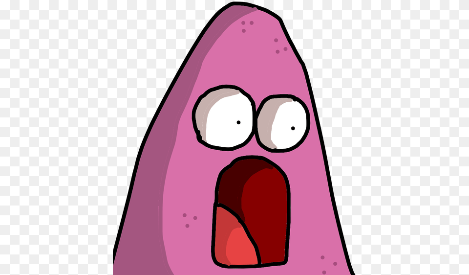 Shocked Patrick By Fnafdude Cartoon, Mouth, Body Part, Person, Tongue Free Transparent Png