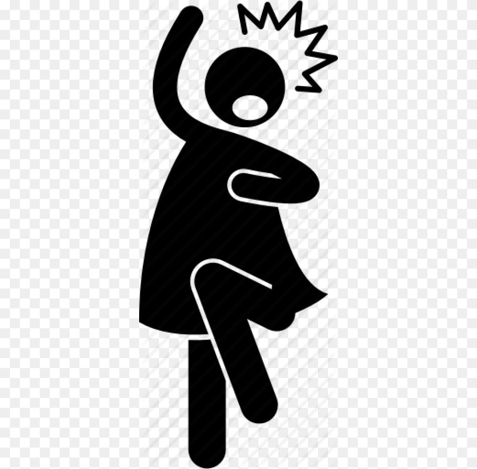 Shocked Woman Icon, Martial Arts, Person, Sport, Silhouette Png