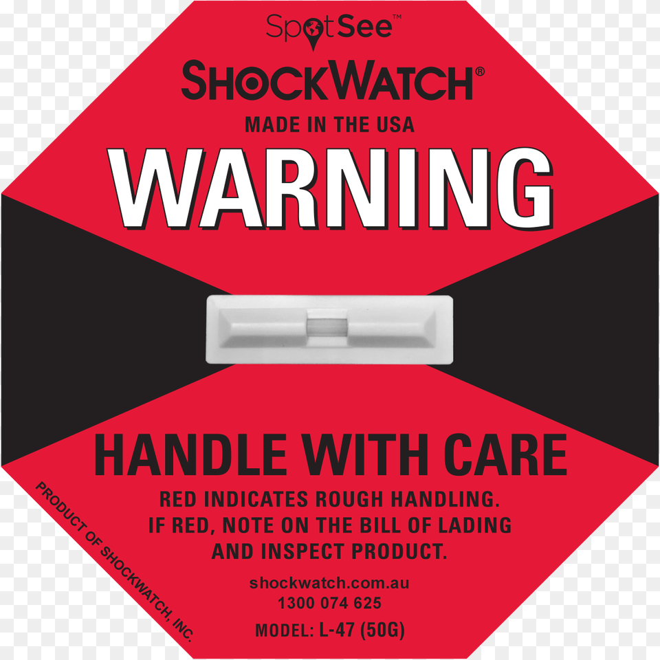 Shockwatch Label L 47 50g Shock Watch, Advertisement, Poster, Sign, Symbol Free Png Download