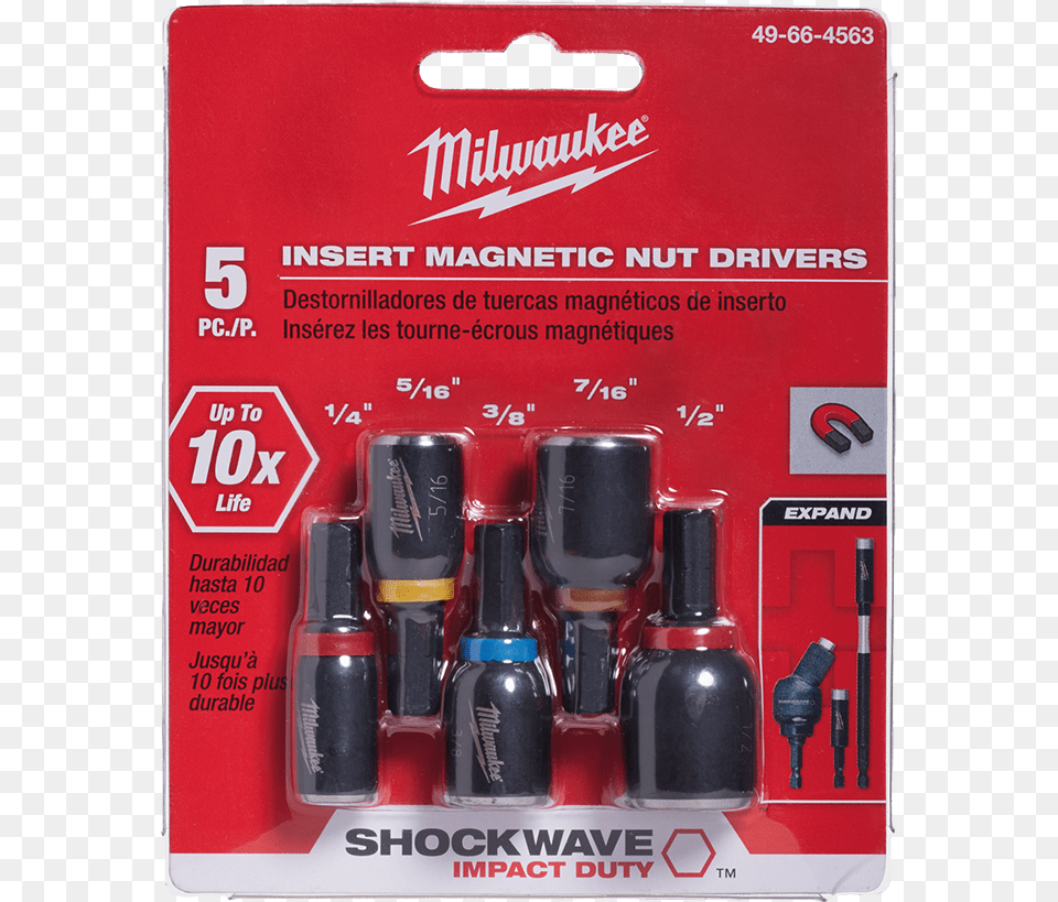 Shockwave Insert Nut Driver 5pc Set 14 516 38 Milwaukee Bit Set, Device, Screwdriver, Tool Free Transparent Png