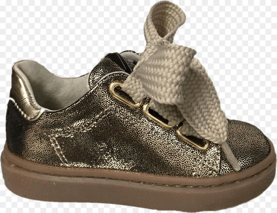 Shoe B 76 Gold Lace Sneaker Outdoor Shoe, Clothing, Footwear, Sandal Png Image